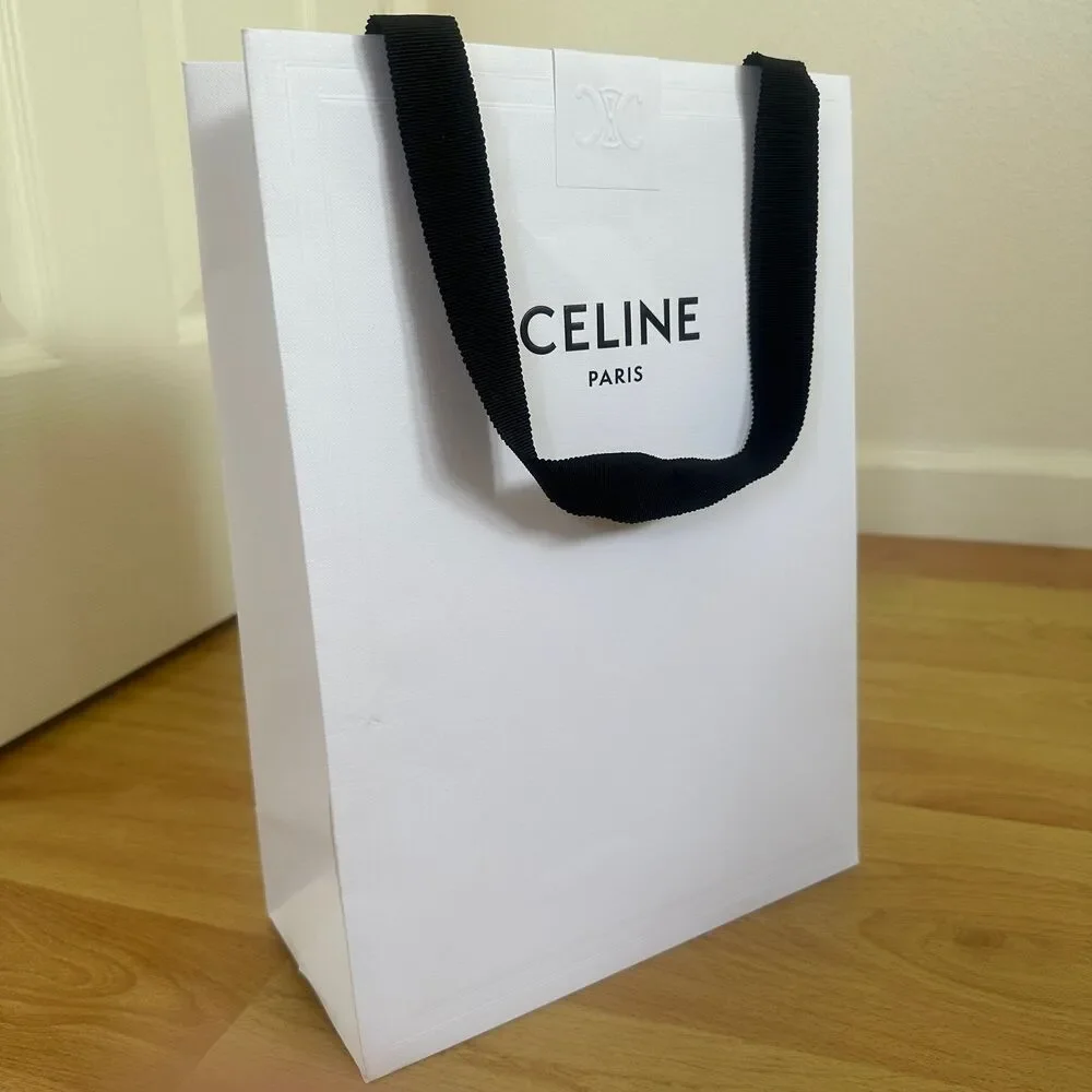 Celine Paper Shopping Bag - white medium, 13.75